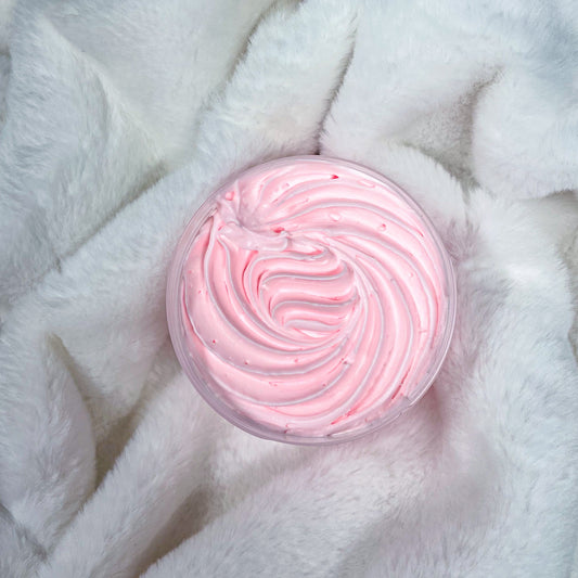 organic floral scented body butter top view 